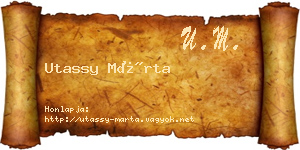 Utassy Márta névjegykártya